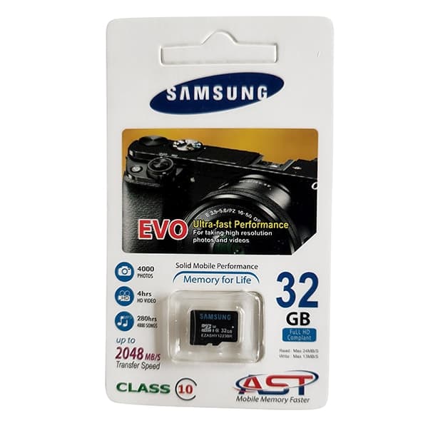 Samsung 32 GB Capacity Class 10 Micro SD Memory Card