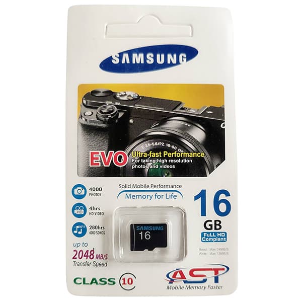 Samsung 16 GB Capacity Class 10 Micro SD Memory Card