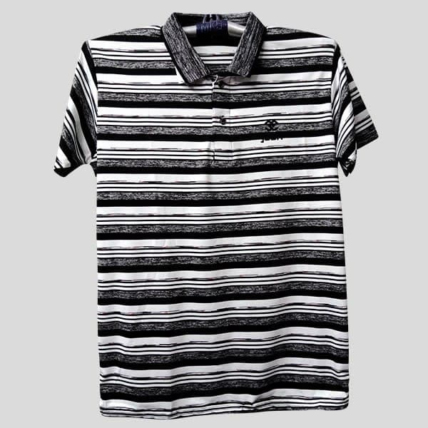 China Polo T-Shirt Black & White