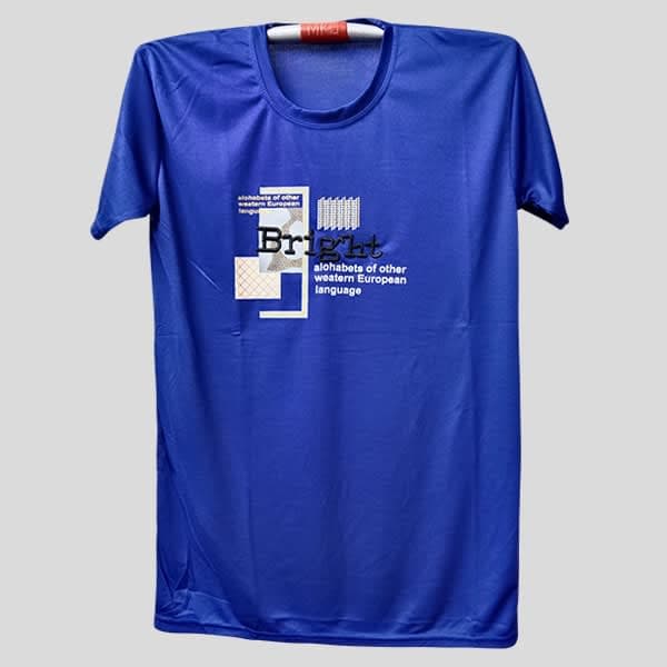 Men Solid Round Neck Pure Cotton Blue T-Shirt